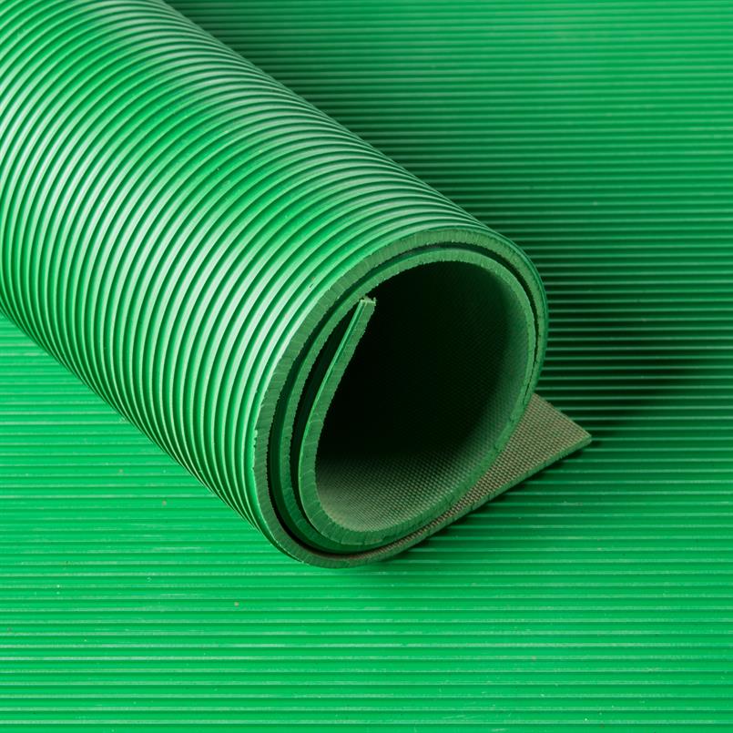 Fijnribloper groen 3mm (LxB=10x1,2m) Rubbermagazijn